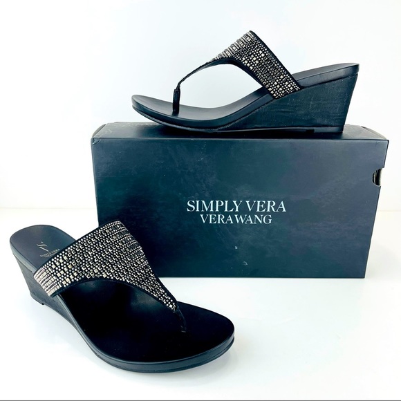 Simply Vera Vera Wang Shoes - SIMPLY VERA VERA WANG GREBE WEDGED SANDALS